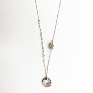 Oriental Poppy Keshi Pearl  Necklace