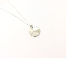 Full moon necklace (Hammered disc) freeshipping - The Silversmith NZ