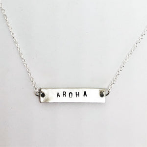 Personalized Bar Necklace freeshipping - The Silversmith NZ