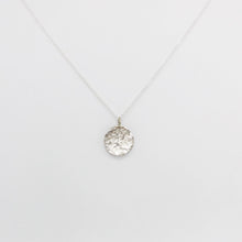 Large Disc necklace (Hammered) freeshipping - The Silversmith NZ