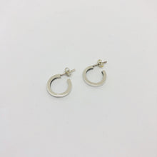 Small Square Hoops - Huggie Earrings