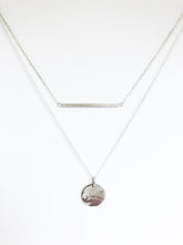 Full moon necklace (Hammered disc) freeshipping - The Silversmith NZ