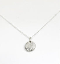 Full moon necklace (Hammered disc) freeshipping - The Silversmith NZ