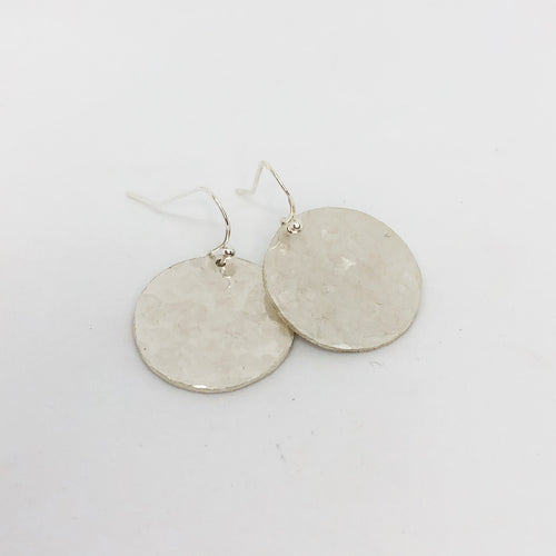 Large Disc Drop Earrings freeshipping - The Silversmith NZ