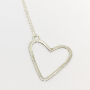 Large Heart Necklace freeshipping - The Silversmith NZ