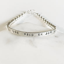 Personalized Silver Beads Bracelet