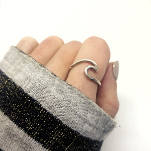 Sterling silver wave ring freeshipping - The Silversmith NZ