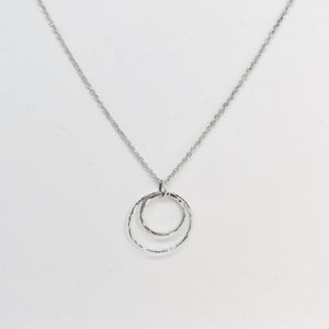 Double hoop necklace freeshipping - The Silversmith NZ