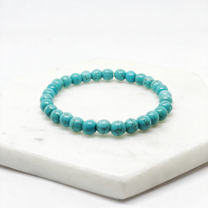 6mm Turquoise Stone Bracelet NZ