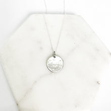 Full moon necklace (Hammered disc) freeshipping - The Silversmith NZ