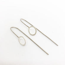 Minimalist open circle drop earrings freeshipping - The Silversmith NZ