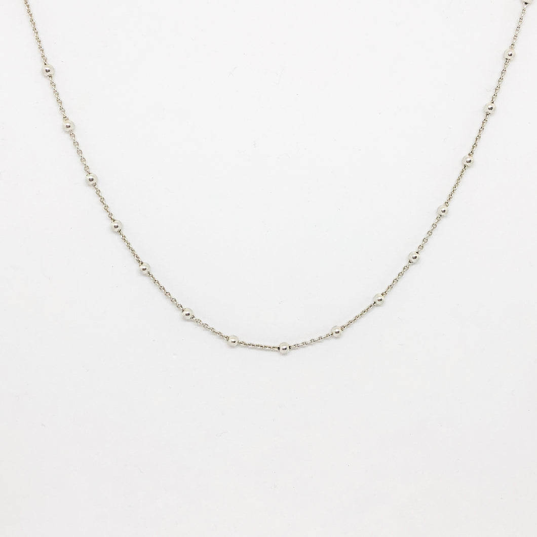 Sterling Silver Ball and Chain Necklace