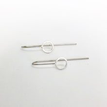 Minimalist open circle drop earrings freeshipping - The Silversmith NZ