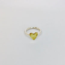 Brass heart silver ring - The Silversmith NZ