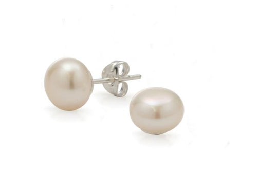 freshwater pearl studs freeshipping - The Silversmith NZ