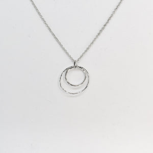 Double hoop necklace freeshipping - The Silversmith NZ