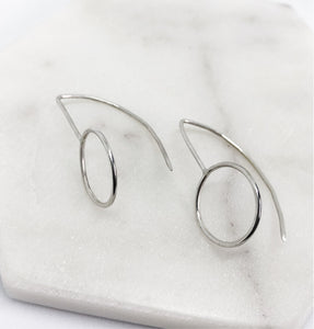 Minimalist Wire circle earrings