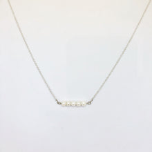 Freshwater pearl bar necklace  - The Silversmith NZ