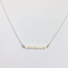 Freshwater pearl bar necklace  - The Silversmith NZ