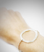 Hammered circle bracelet freeshipping - The Silversmith NZ