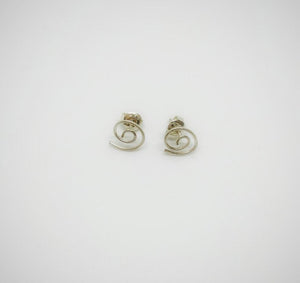 Tiny koru swirl earrings freeshipping - The Silversmith NZ