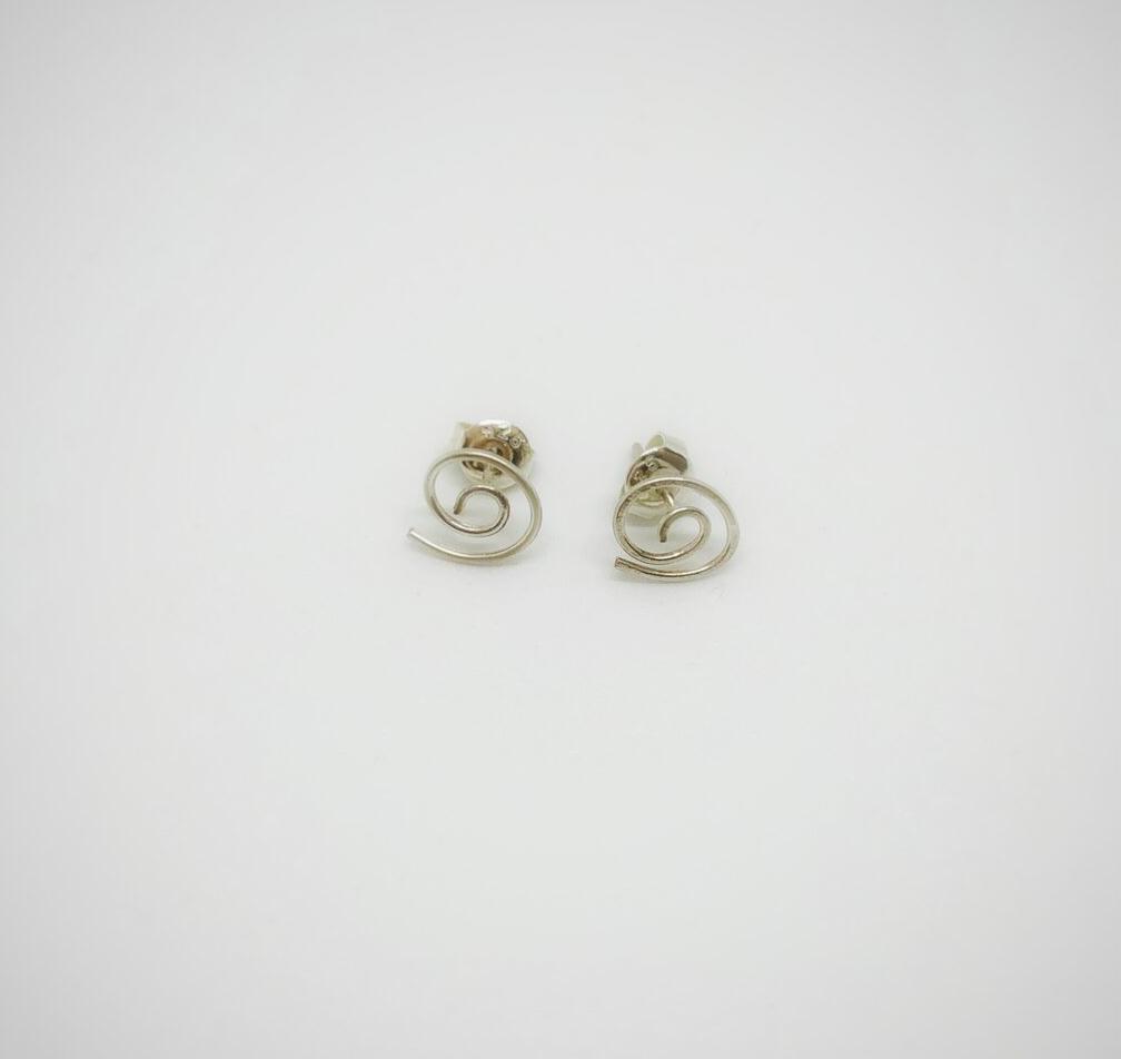 Tiny koru swirl earrings freeshipping - The Silversmith NZ