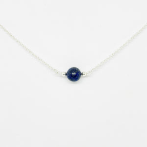 Semi Precious Birthstone Necklace, Lapis Lazuli, The Silversmith NZ