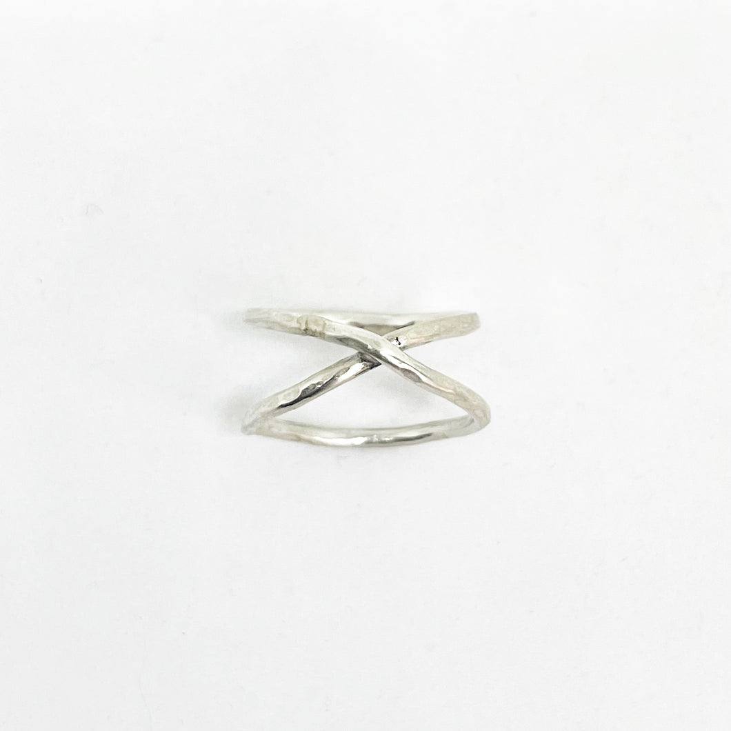 The Silversmith NZ Organic Cross Over Ring