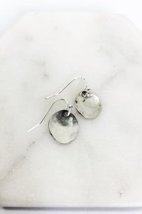 Minimalist Disc Drop Earrings freeshipping - The Silversmith NZ