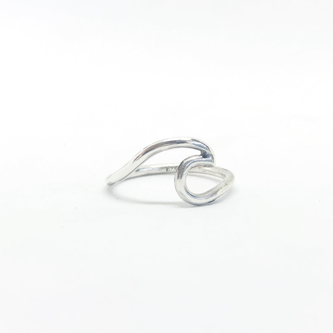 Sterling silver wave ring freeshipping - The Silversmith NZ