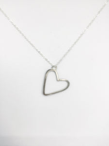 Large Heart Necklace freeshipping - The Silversmith NZ